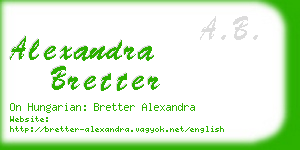 alexandra bretter business card